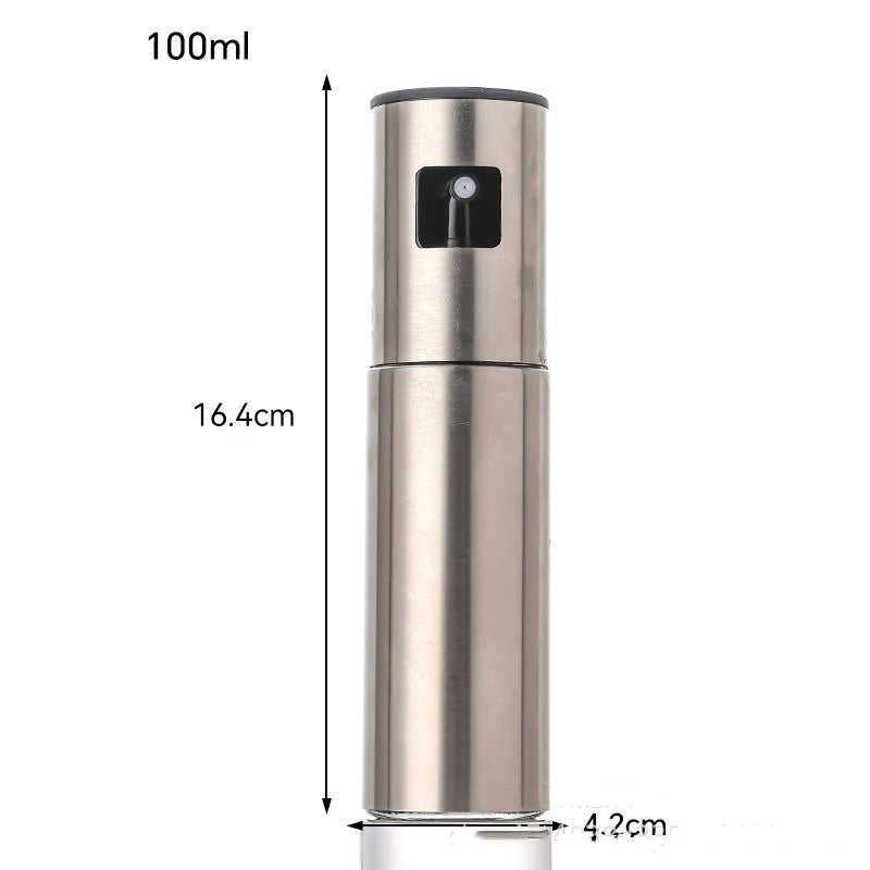 Stainless Steel Oil Sprayer – 100ml Pump Dispenser for Cooking and BBQ