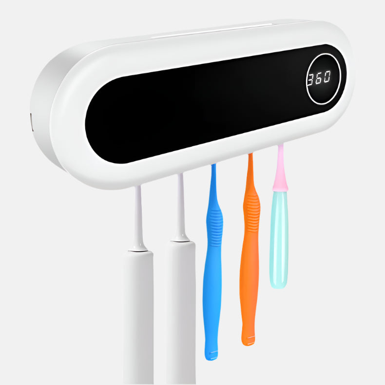 UV Toothbrush Sterilizer β Wall-Mounted with Toothpaste Dispenser