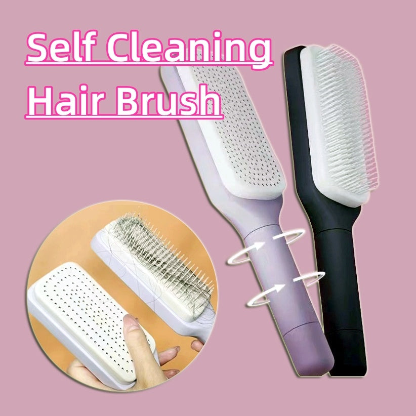 4-in-1 Self-Cleaning Hair Brush – Smooth and Tangle-Free