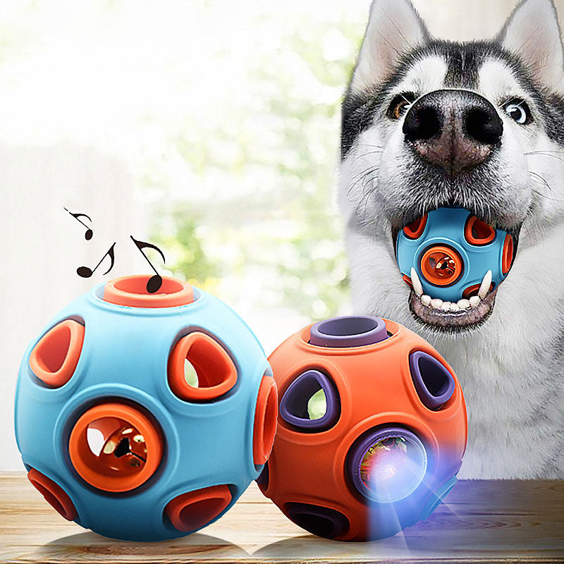 Light-Up Squeaky Dog Ball – For Play and Training