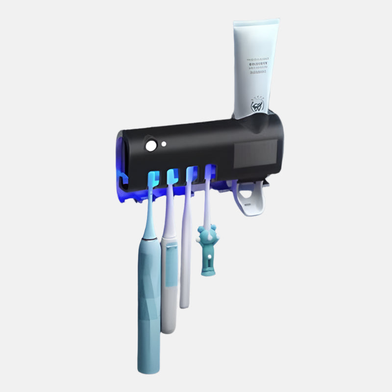 UV Toothbrush Sterilizer and Automatic Toothpaste Dispenser – USB Rechargeable