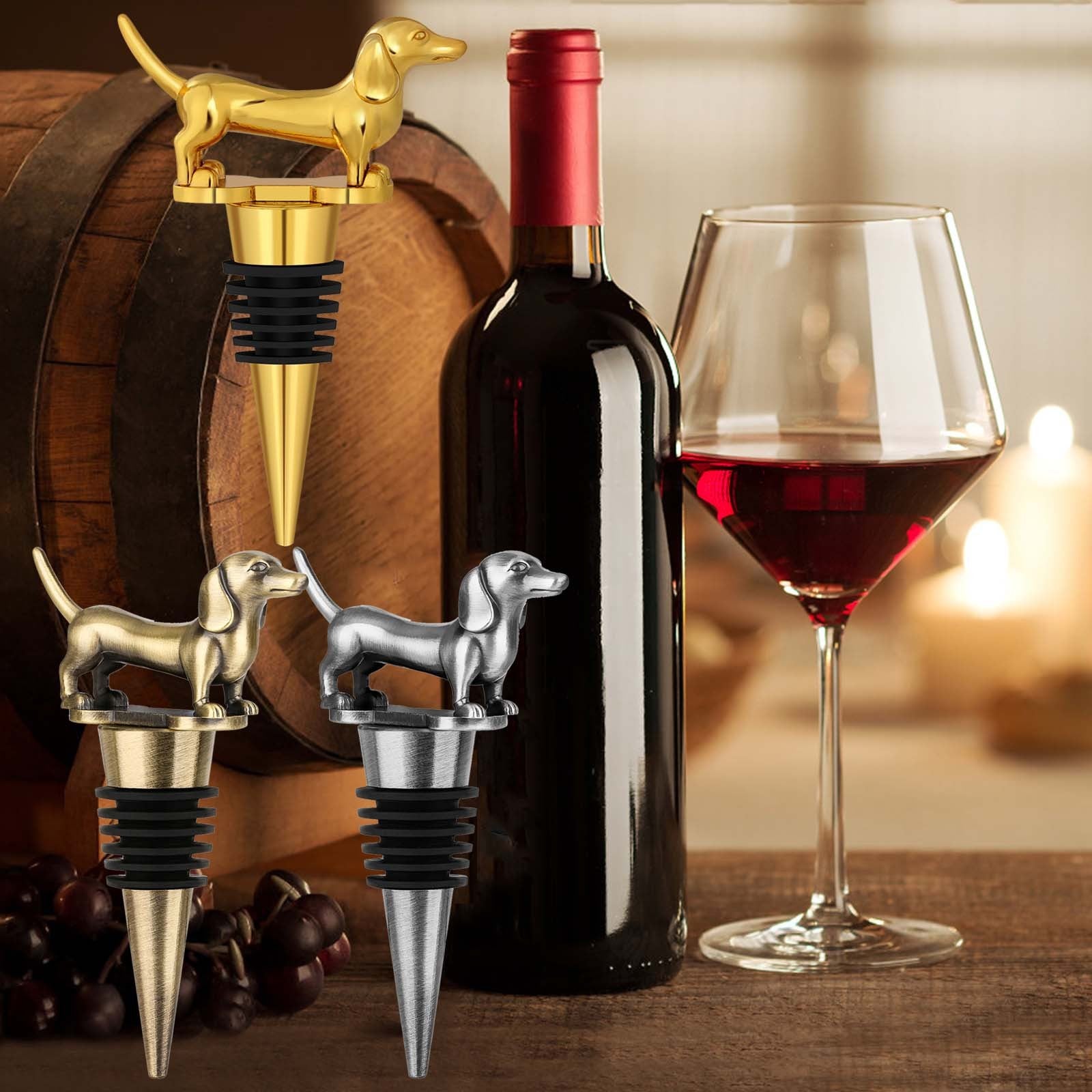 Dachshund Wine Stopper – Cute Gift for Dog and Wine Lovers