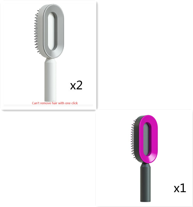 Self-Cleaning Hair Brush – Anti-Static and Scalp-Friendly Design