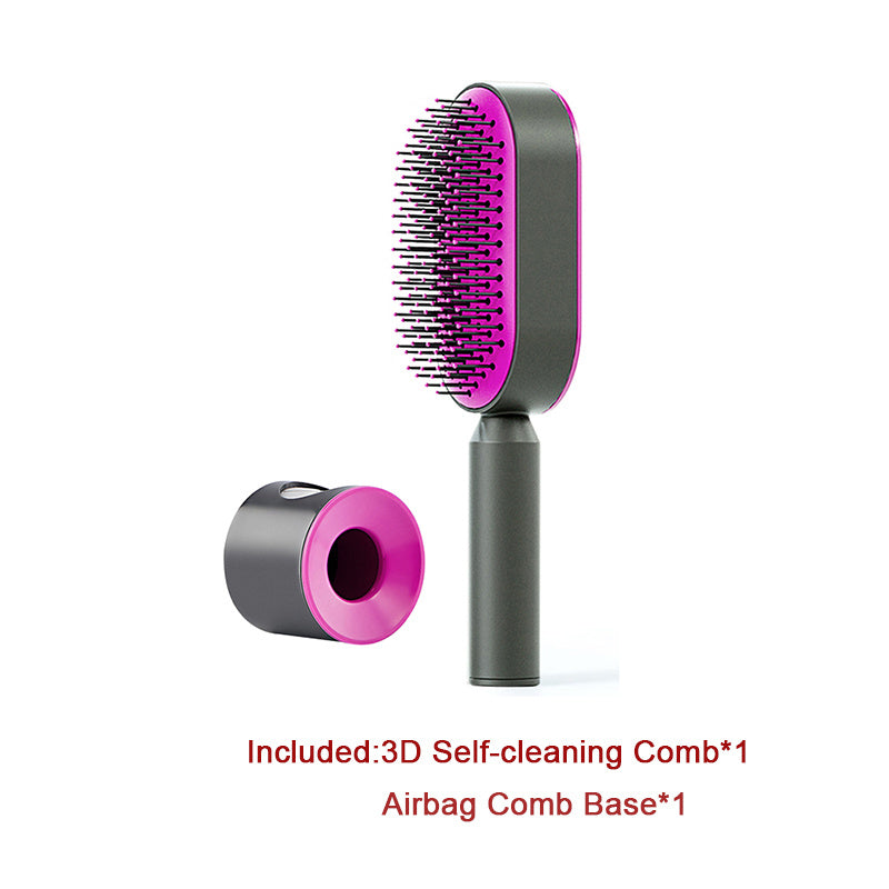 Self-Cleaning Hair Brush – Anti-Static and Scalp-Friendly Design