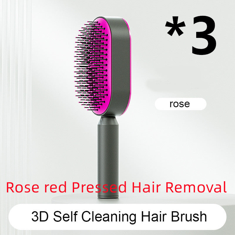 Self-Cleaning Hair Brush – Anti-Static and Scalp-Friendly Design