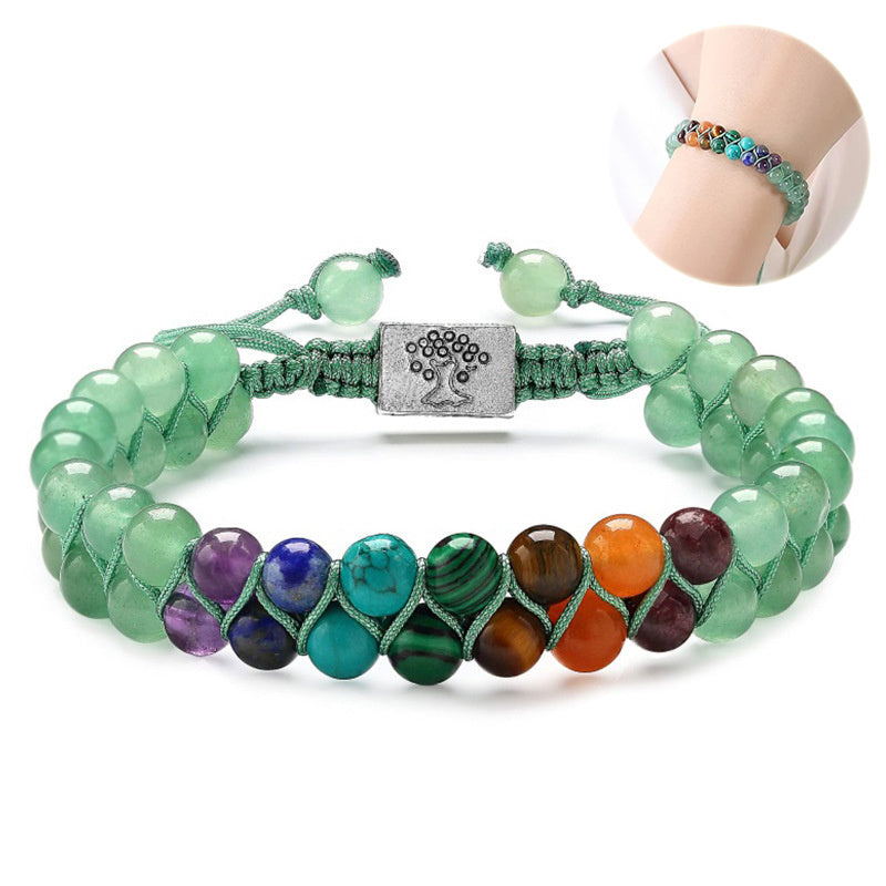 7 Chakra Healing Bracelet – Natural Crystal Beads for Balance and Energy