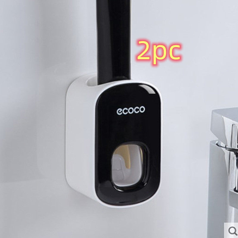 Toothpaste Holder Set – Wall Mount with Dispenser and Storage Cups