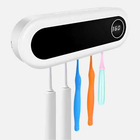 UV Toothbrush Sterilizer – Wall-Mounted with Toothpaste Dispenser