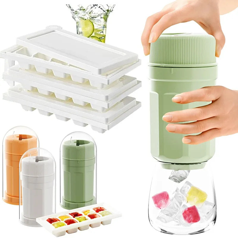 Twist Ice Cube Tray – Covered Mold for Mess-Free Freezing