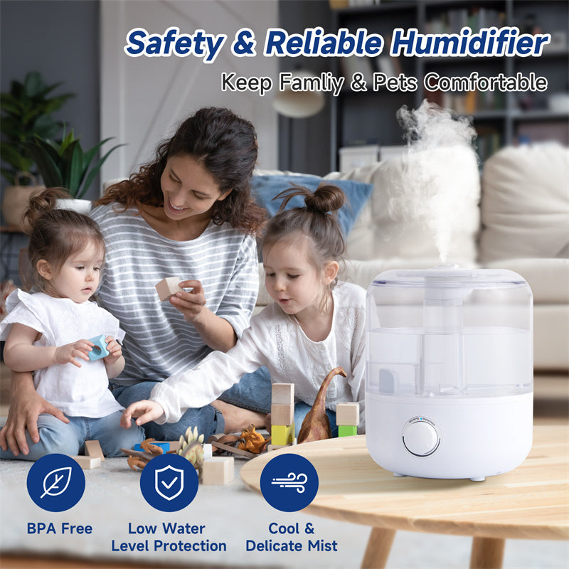3L Humidifier – BPA-Free with Auto Shut-Off Safety