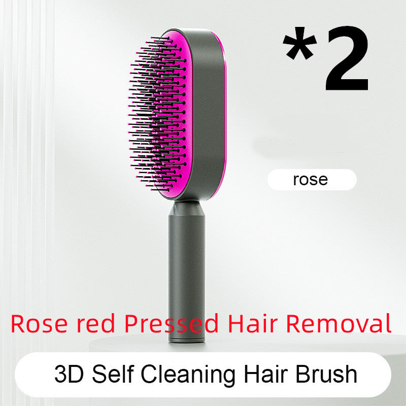 Self-Cleaning Hair Brush – Anti-Static and Scalp-Friendly Design