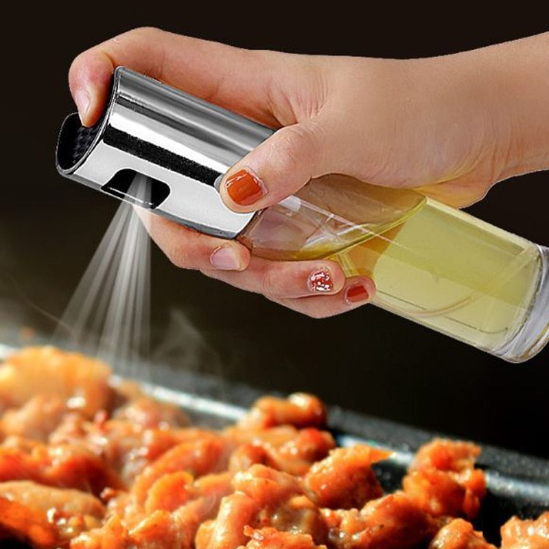 Oil and Vinegar Spray Bottle – Glass Pump Dispenser for Cooking