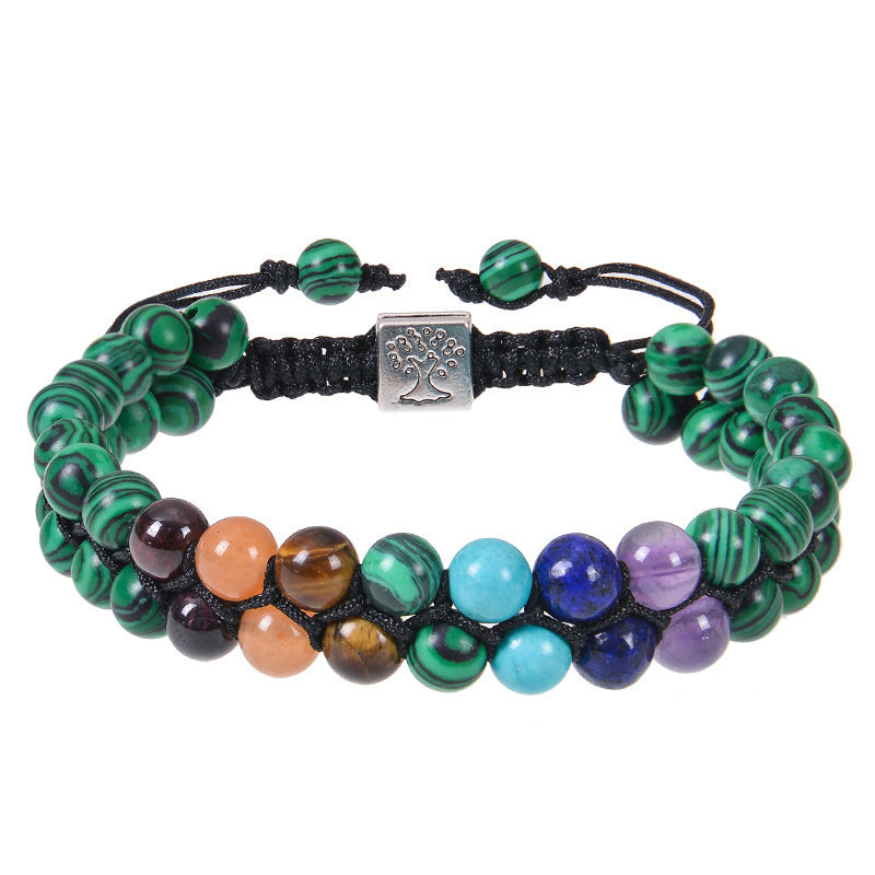 7 Chakra Healing Bracelet – Natural Crystal Beads for Balance and Energy
