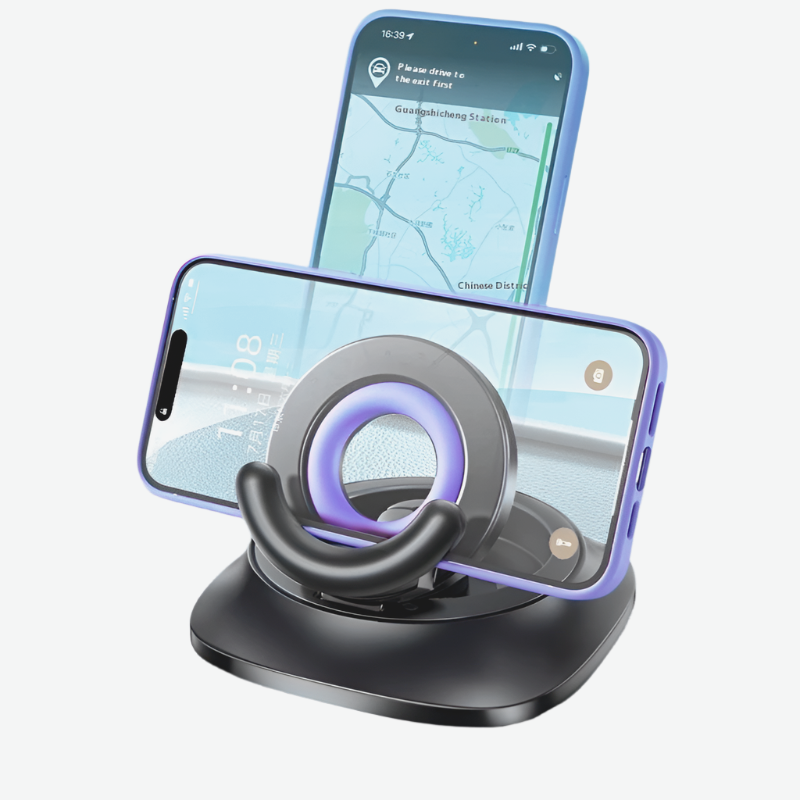 Magnetic Phone Holder – Foldable Dashboard Suction Mount