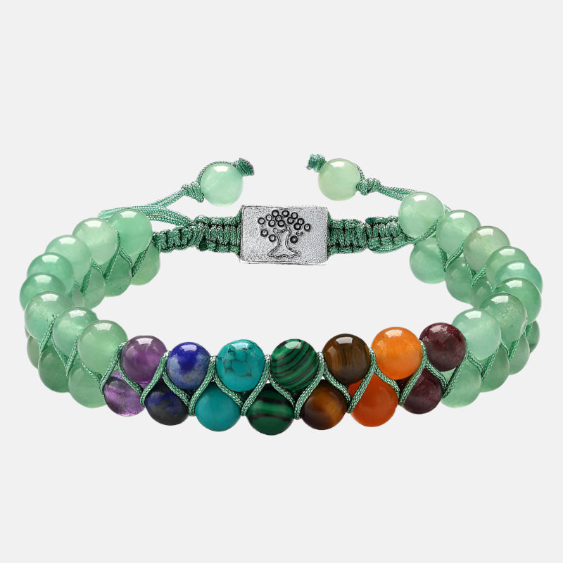7 Chakra Healing Bracelet – Natural Crystal Beads for Balance and Energy