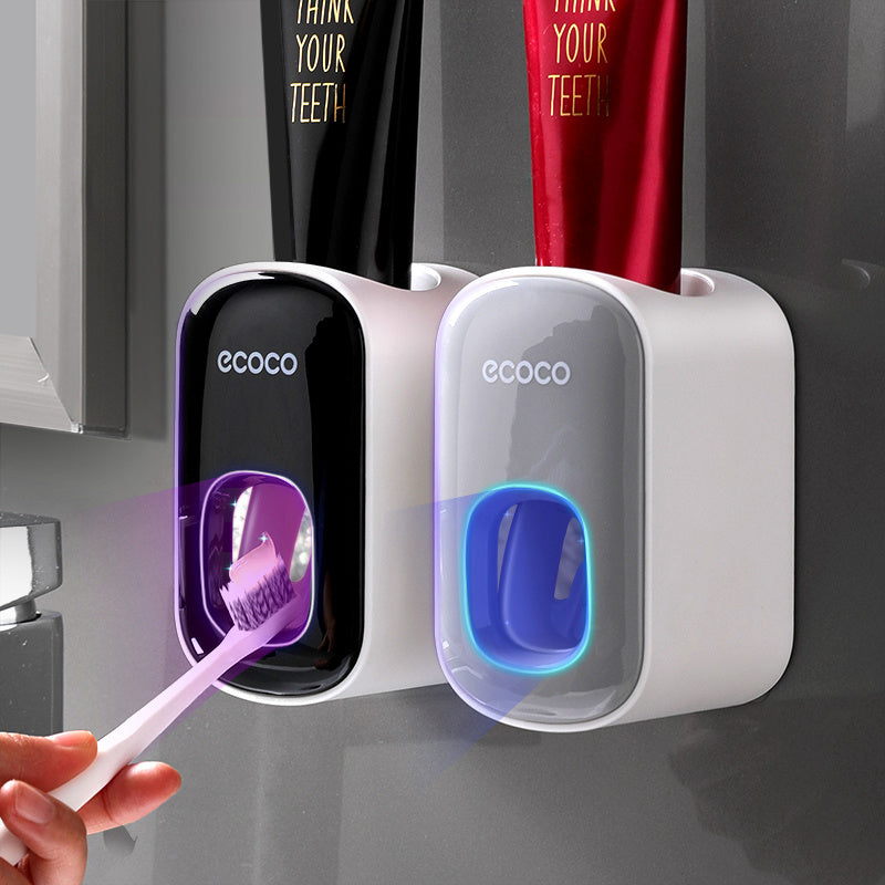 Toothpaste Holder Set – Wall Mount with Dispenser and Storage Cups