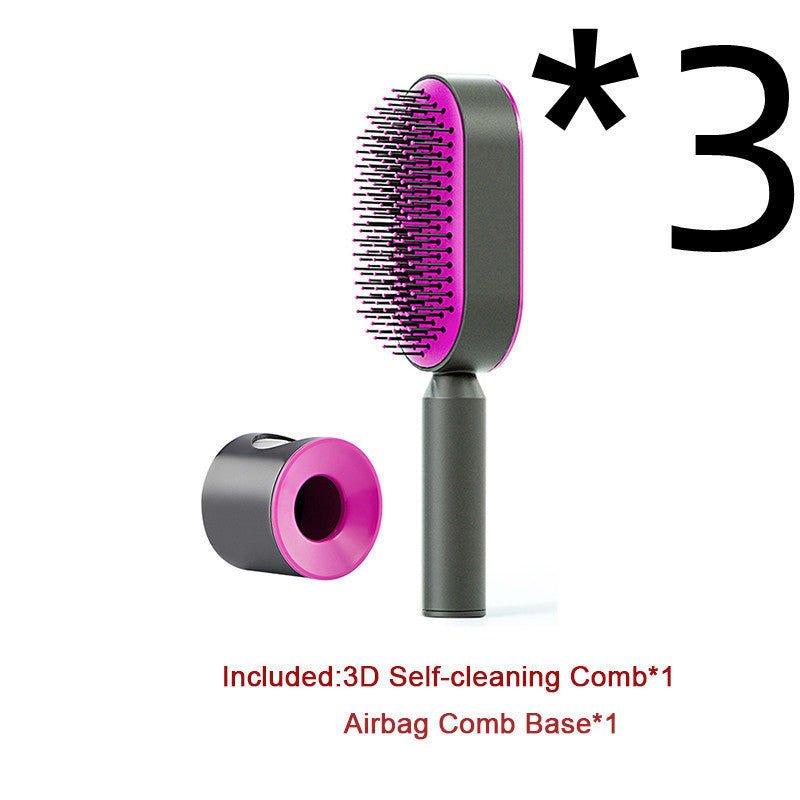 Self-Cleaning Hair Brush – Anti-Static and Scalp-Friendly Design