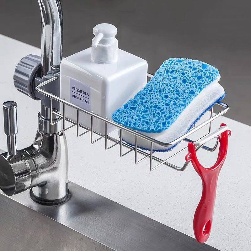 Adjustable Sink Organizer – Faucet-Mounted Holder for Soap and Sponge