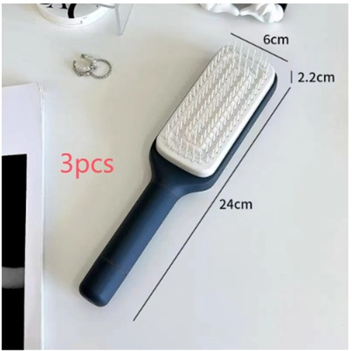 4-in-1 Self-Cleaning Hair Brush – Smooth and Tangle-Free