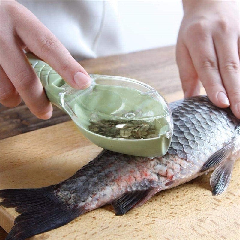 Fish Scale Scraper – Non-Splash Design with Protective Cover