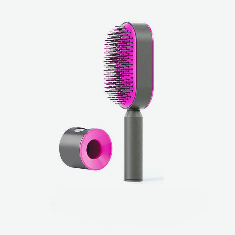 Self-Cleaning Hair Brush – Anti-Static and Scalp-Friendly Design