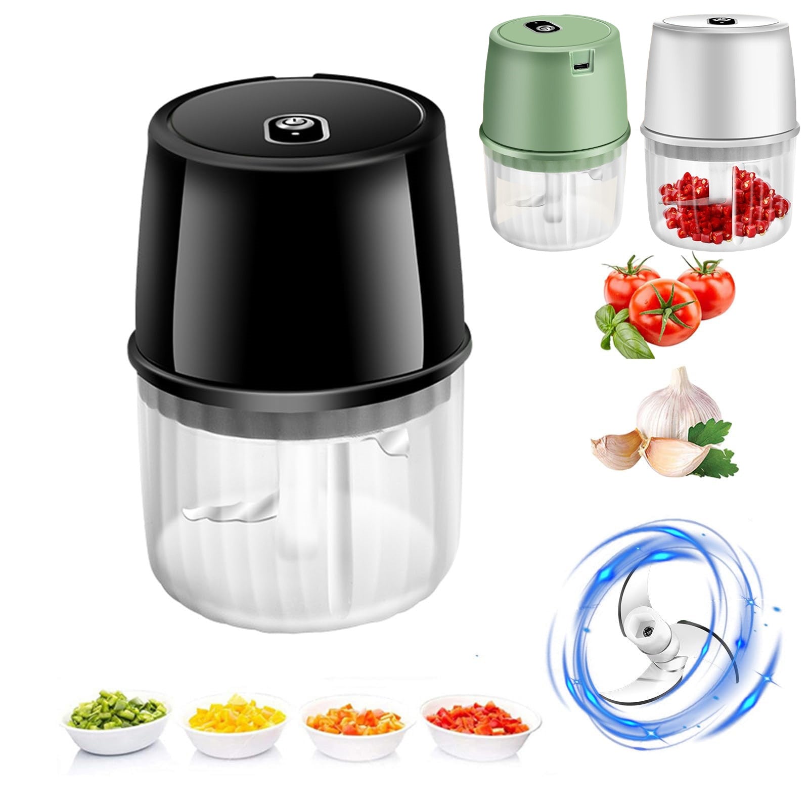 Mini Electric Garlic Chopper – USB Rechargeable and Wireless