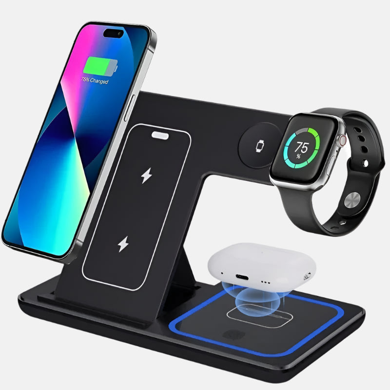 3-in-1 Wireless Charging Station – For iPhone / Watch / AirPods