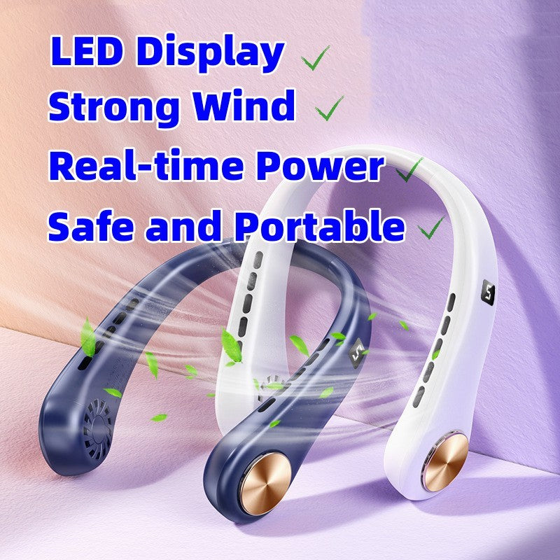 Bladeless Neck Fan – Hands-Free and Rechargeable Cooling