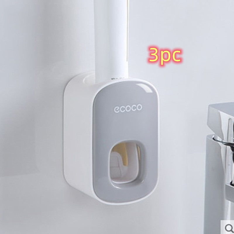 Toothpaste Holder Set – Wall Mount with Dispenser and Storage Cups