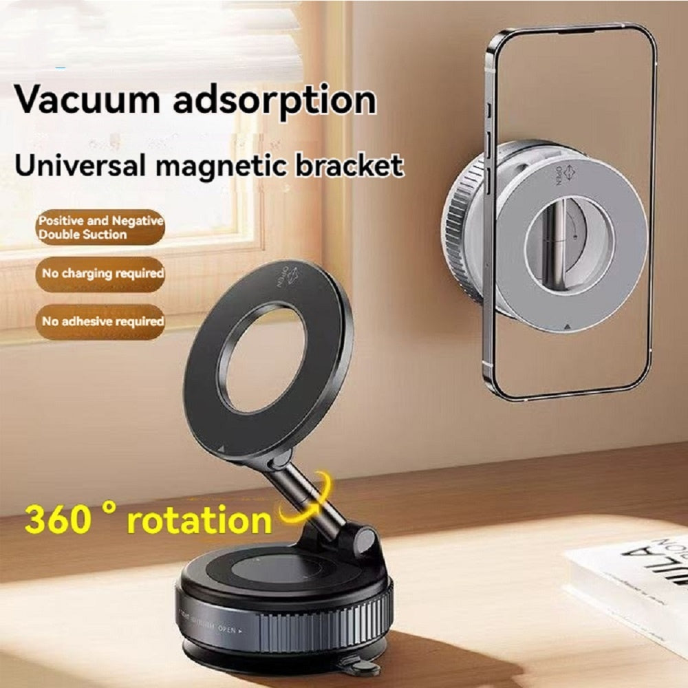 Magnetic Phone Holder – Foldable Dashboard Suction Mount