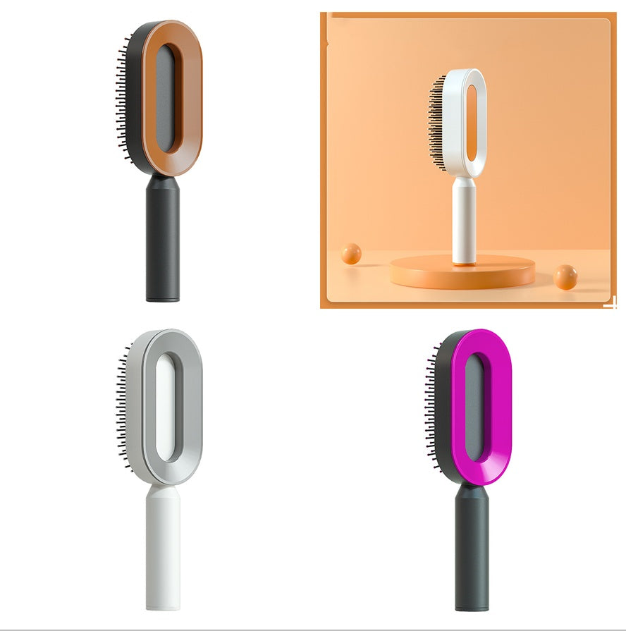 Self-Cleaning Hair Brush – Anti-Static and Scalp-Friendly Design