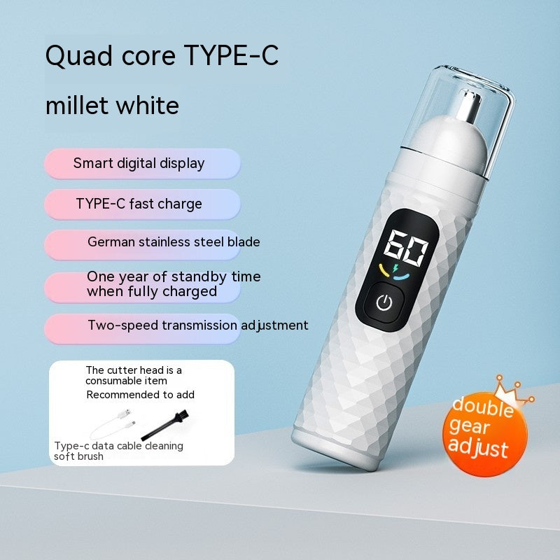 Rechargeable Nose Hair Trimmer – Washable Grooming Tool for Men