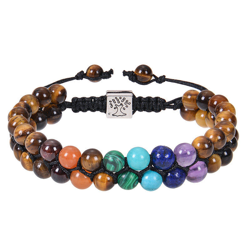 7 Chakra Healing Bracelet – Natural Crystal Beads for Balance and Energy